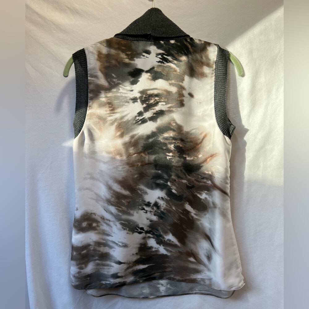 Iris Setlakwe Turtleneck Sleeveless Abstract Blouse P - Picture 4 of 4